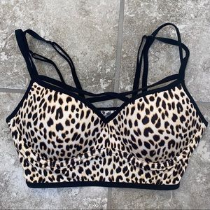 Victoria’s Secret PINk leopard bralette Small EUC